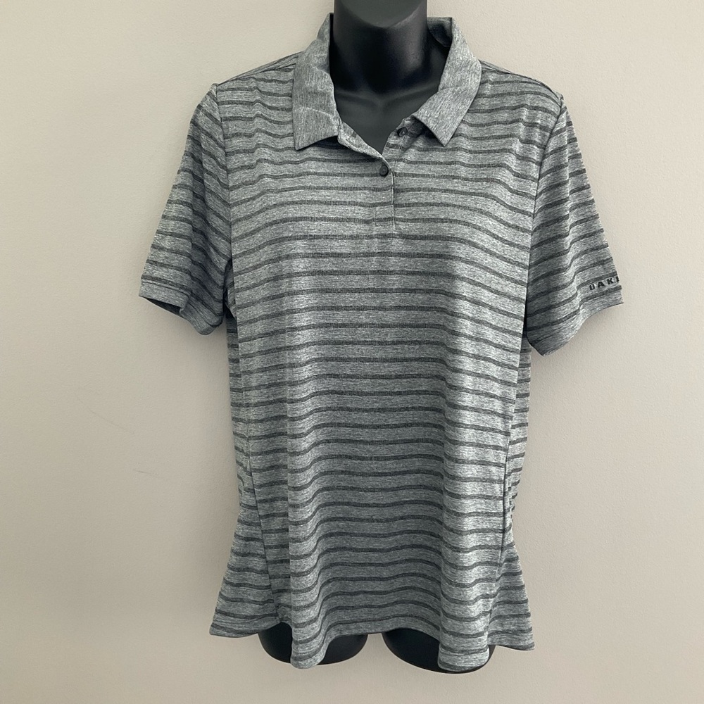 Oakley, Women's Striped Golf Polo. XL